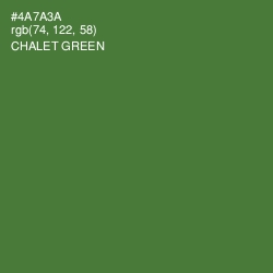 #4A7A3A - Chalet Green Color Image